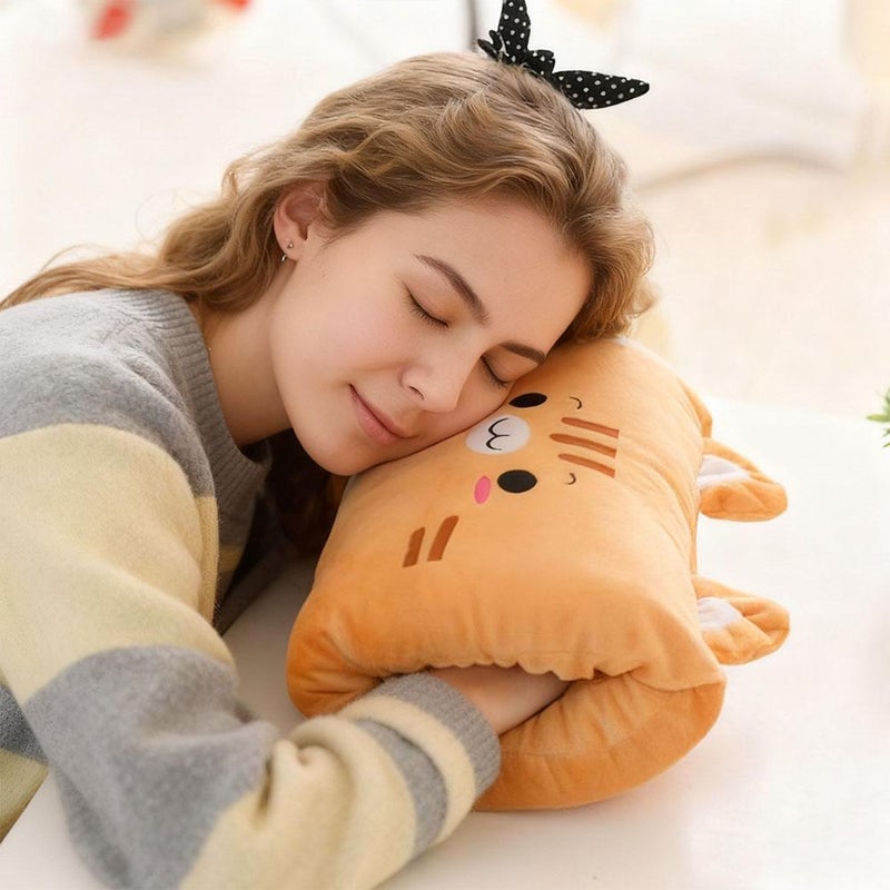 Cartoon Hand Pillow Hand Warmer Multifunction Home Animal Plush Muffs Winter Hugging Warm Arm Cushion for Women Men Home Travel Office Warmers - Image 3